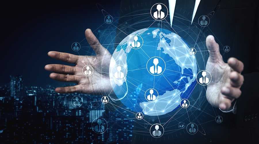 People Network And Global Communication Concept